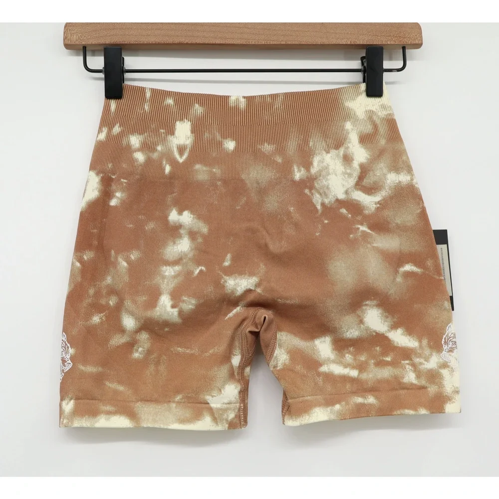 Darc Sport Wolves Forever Everson Seamless Shorts Desert Rose Cream Sz S NEW - Picture 2 of 6